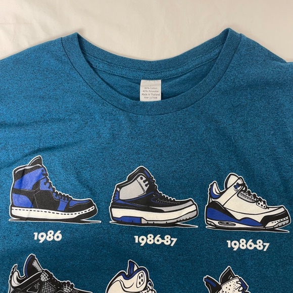 Retro Kicks T-Shirt 1986-1998 Blue Men’s Size Large - Picture 9 of 11